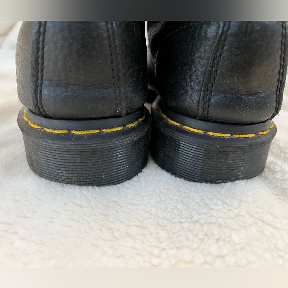 Dr. Martens Industrial Steel Toe Boots - Black Leather - Men 7 / Women 8 - Picture 7 of 15